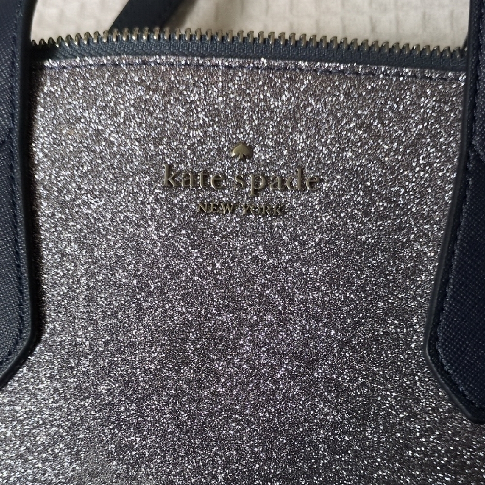 Kate Spade Silver Glitter Tote Bag